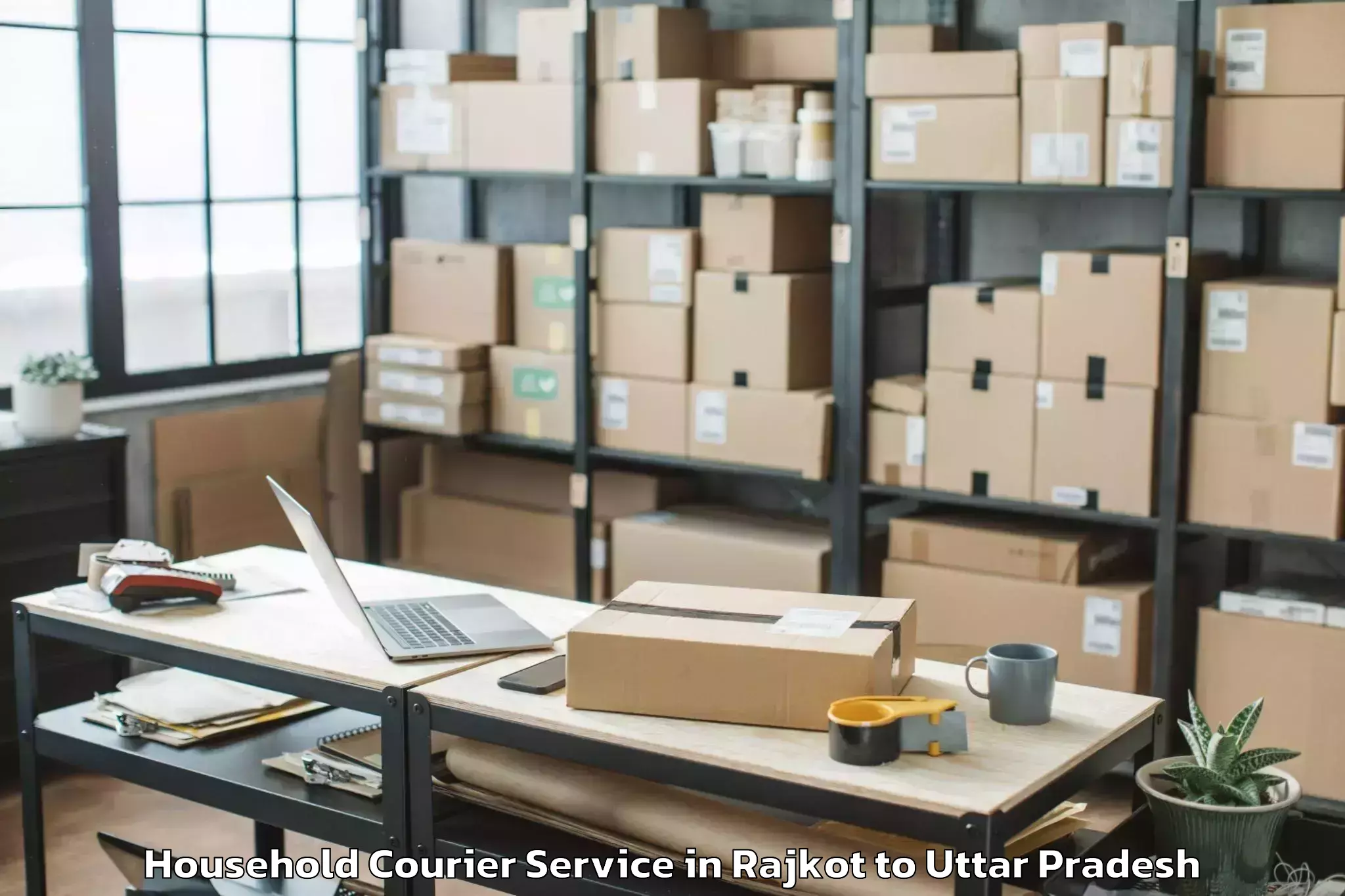 Affordable Rajkot to Pilibhit Household Courier